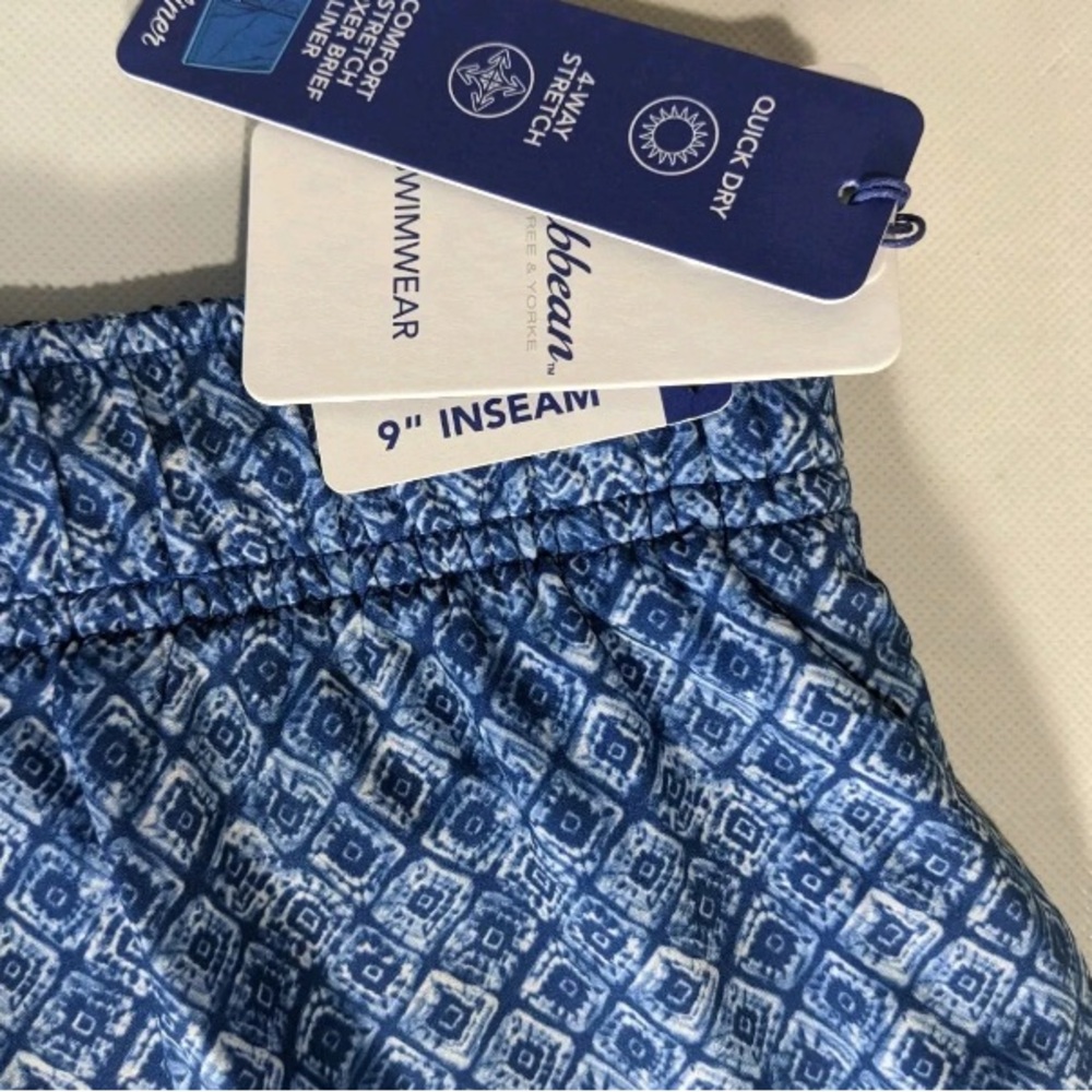 NEW 4XB Big Mens Roundtree & Yorke Caribbean Swim Trunks Quick Dry 9"I Navy - Picture 4 of 8